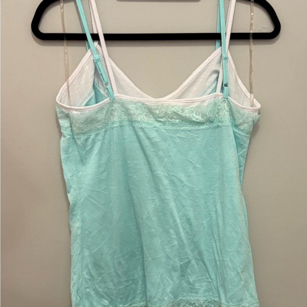 Bobbie Brooks Light Blue Lace Trim Camisole - Picture 4 of 5